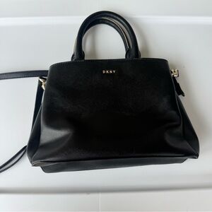 DKNY -  Black Paige Medium Satchel With Convertible Strap. Originally $198